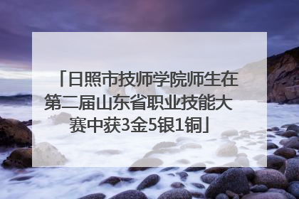 日照市技师学院师生在第二届山东省职业技能大赛中获3金5银1铜